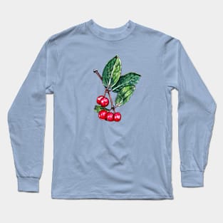 Wild Red Berries Long Sleeve T-Shirt